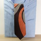 Neck Tie Mens Orange Black Two Tone Fashion Cool Party Wide High End STLLOOK