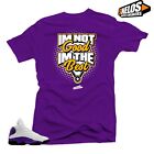 Shirt Match Jordan Retro 13 Lakers Sneaker Tees-I'm The Best Purple