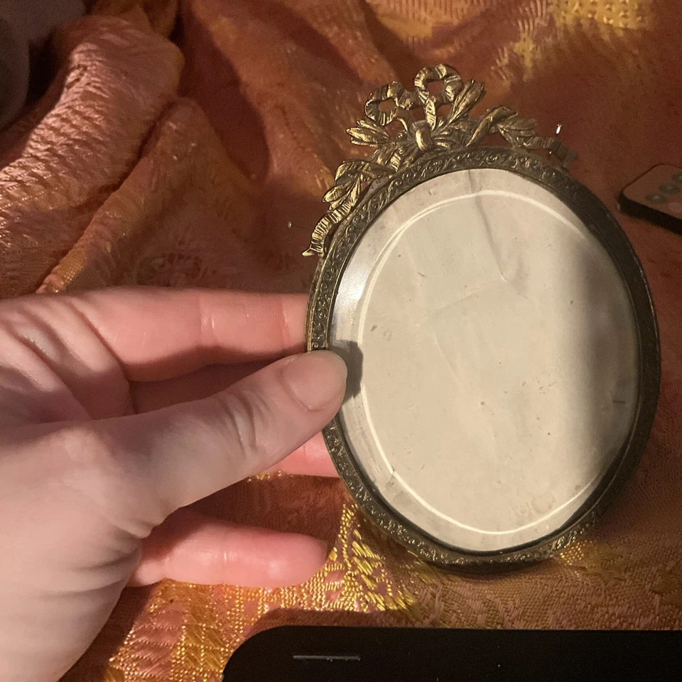 Marco de fotos de viaje alemán de latón dorado de la Primera Guerra Mundial Foto 1 de 4