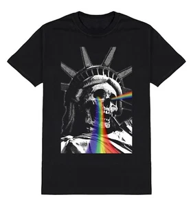 Para hombres Mujeres GAY Camiseta Estatua Libertad Calavera LGBT Festival del Orgullo Unisex LGBTQ+ - Imagen 1 de 7