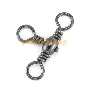 30~120pcs 3 Way Swivels Fishing Barrel Cross-Line T-Turn 35-175Lbs Lure Tackle - Picture 1 of 9