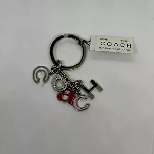 COACH Jeweled Enameled Rhinestone COACH Letters Keychain Charm NWT - Picture 1 of 5