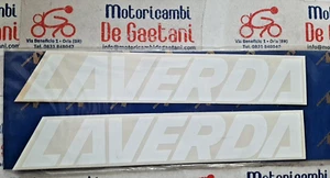 COPPIA ADESIVO STICKERS LAVERDA ORIGINALE BIANCO MISURE 240mm x 40mm - Imagen 1 de 1
