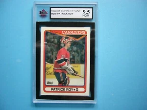 1990/91 TOPPS TIFFANY NHL HOCKEY CARD #219 PATRICK ROY KSA 9.5 NGM 90/91 TOPPS - Picture 1 of 2