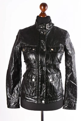 Chaqueta corta brillante Belstaff dorada 4 bolsillos para mujer talla S Foto 1 de 4