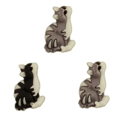 Tabby Cats PP124 - Cats Buttons Galore Embellishments - Craft Sewing Scrap - Image 1 of 2