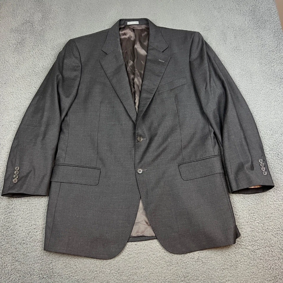 Daniel Cremieux Loro Piana Blazer Mens 48 Gray 2 Button Wool Linen Sport Coat - Image 1 of 4