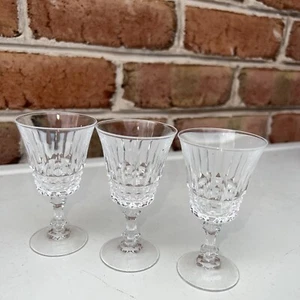 W.M. DALTON French Lead Crystal ~ (3) CORDIAL Glasses Set ~ Made in France - Picture 1 of 9