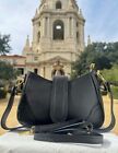 Ivan Troy Lina Black Women's Italian Leather Outdoor Crossbody Shoulder Bag