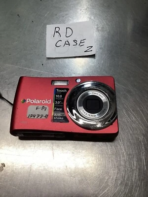 Polaroid T1035 10.0MP Digital Camera - Red Polaroid 3X Zoom Lens Anti Shake - Image 1 of 4