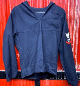 Vintage Naval Clothing Factory Jacket WWII US Navy Uniform Top w/ Original Patch - Picture 1 of 7
