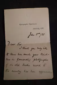 1885 *SIGNED* Admiral William Wharton (Royal Navy) on Hydrographic - Picture 1 of 8