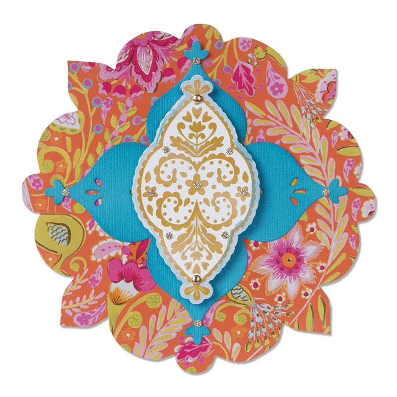 Sizzix Stanze BIGZ die Label Casablanca 658399 Label Blume Scrapbooking  - Bild 1 von 1