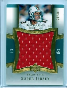 Dan Marino 2005 Upper Deck Exquisite GOLD SUPER JERSEY JUMBO /30 ๐ Dolphins ๐ฅ - Picture 1 of 1