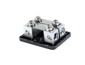 KnuKonceptz Bassik 4 Way 4 Gauge to 4 / 8 Gauge Ground Block - Picture 1 of 3