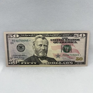Series 2017A US Fifty Dollar Bill Star Note $50 Cleveland PD 02709045* - Picture 1 of 2