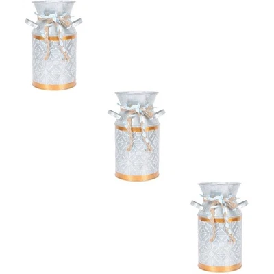  3 Pieces Blumenständer Metall Rustikal Blumeneimer Eisenblumenhalter - Bild 1 von 4