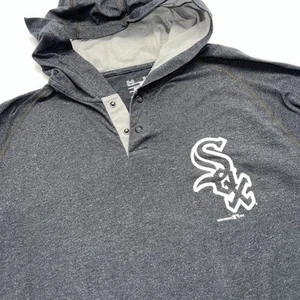 White Sox Under Armour Loose Charger Snap Hooded Long Sleeve T-Shirt Men XL Gray - Picture 1 of 15