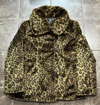 Vintage Leopard Print Fur Coat Women Size L - Image 1 of 3