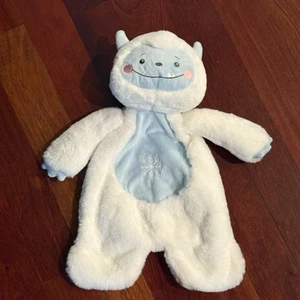 Manta de felpa Ganz Baby Happy Hill Flat-A-Pat Lovey Yeti White Snow Monster - Imagen 1 de 5