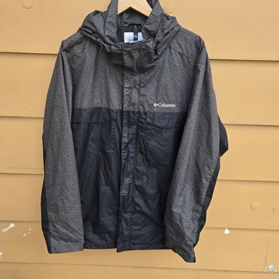 Chaqueta Columbia Hombre Talla L Negra Gris Impermeable Intercambio Foto 1 de 4