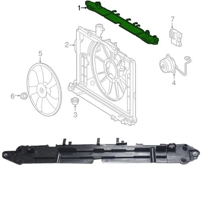 Fit 2009-2013 Toyota Corolla Radiator Condenser Cooling Fan Shroud Bracket Cover - Image 1 of 4