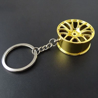 1pcs Car Tire Keychain Stylish Metal Car Wheel Rim Key Chain Auto Accessories - Image 1 of 4