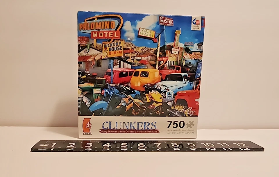 Rompecabezas Ceaco 2013 Clunkers Rust Shimmer 750 piezas 24x18 pulgadas nuevo en paquete Foto 1 de 2