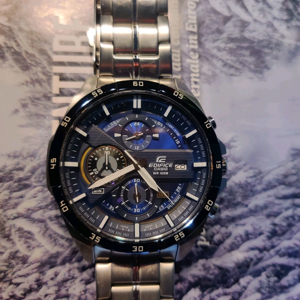 Orologio Casio Edifice EFR-556 DY Con Funzione Di Cronografo Blu - Immagine 1 di 4