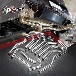 Universal Mild Steel 3" OD DIY Custom Slip-Fit Exhaust Pipes Various Bends Kits - Picture 1 of 8