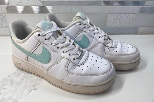 Nike Air Force 1 Mint and White Sneakers Shoes Women's Size 7 - Picture 1 of 12