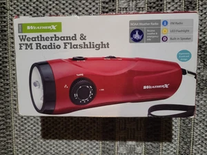WeatherX FR125R Weatherband & FM Radio Flashlight, New! - Picture 1 of 3