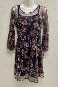 xhilaration Junior Floral Dress Size Small - Picture 1 of 4