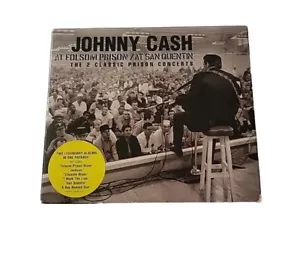Johnny Cash Folsom Prison and San Quentin Concerts 2 CD Set 36 Tracks - Picture 1 of 6