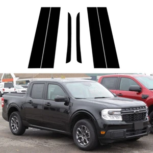 6PCS For Ford Maverick 2022-2023 Door Trim Black Pillar Posts Cover Decorations - Picture 1 of 12