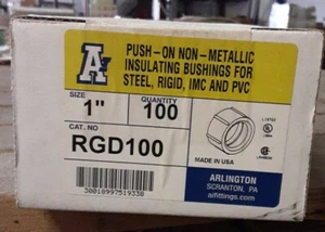 Arlington RGD100 1-Inch Insulating Bushing for Steel Rigid IMC PVC(Box of 100) - Picture 1 of 1