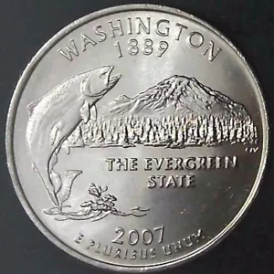 2007-P 25C State Quarter Washington BU CLAD 20uc0225-2 - Picture 1 of 2