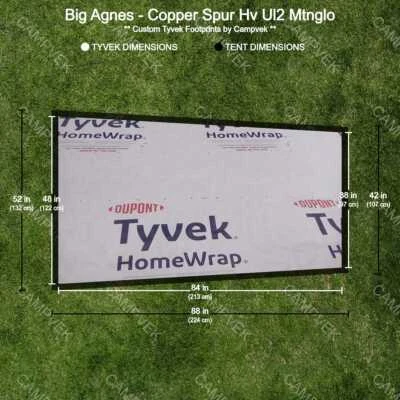 CAMPVEK - TYVEK Tyvek Footprint for the Big Agnes Copper Spur Hv Ul2 Mtnglo Tent