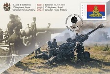 Military = ARTILLERY= ROYAL REGIMENT = COMMEMORATIVE ENVELOPE / FDC Canada 2021