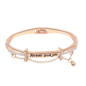 Bling Bling Bracelet Forever Love You For Your Love Rose Gold US - Picture 1 of 2