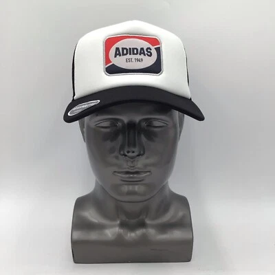 Men's adidas Foam Trucker Hat White Black Gray - Image 1 of 4