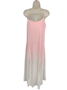 NEXT SIZE UK 8 PINK OMBRE STRAPPY CASUAL SUMMER BEACH MAXI LONG CAMI DRESS - Picture 1 of 4