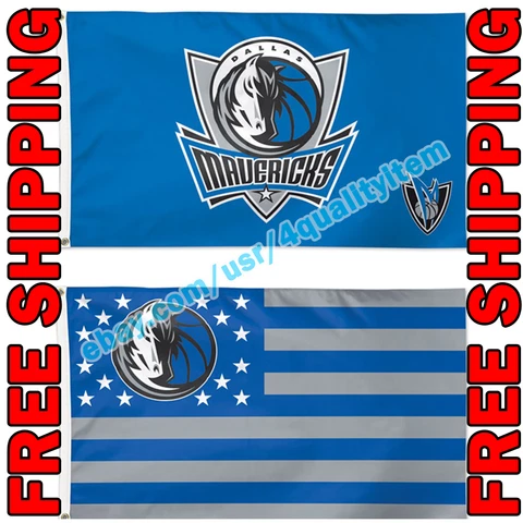 Deluxe Dallas Mavericks Logo USA Stars Stripes Flag Banner 3x5 ft NBA Fan 2021 Cover