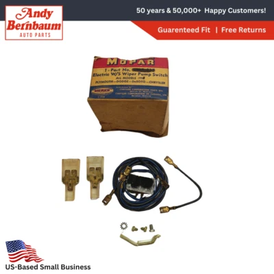 1954-1958 Desoto Chrysler Electric Windshield Washer Pump Switch 1819272 NOS - Image 1 of 4