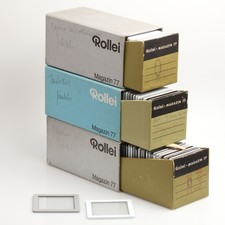 3x Rollei Magazin 77 mit original Rollei Glas-Diarahmen (A2)