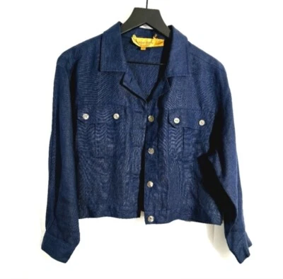 Classiques Entier 100% льняной длинные рукава укороченный женская куртка размер S - Изображение 1 из 4