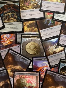 MTG 15 x Treasure Tokens - Regular - Various Arts/Sets Magic The Gathering - Picture 1 of 1