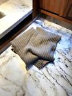 Saks Fifth Avenue Scarf Lambswool Cashmere Cotton Blend Knit Gray Unisex New