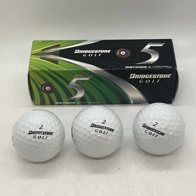 Pelotas de golf Bridgestone e5 (blancas) distancia recta y control (paquete de 3) nuevas Foto 1 de 3