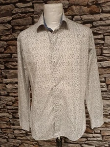 Jeff Banks Men's Shirt Stunning Floral Pattern, Contrasting Collar, Size Medium - Picture 1 of 11